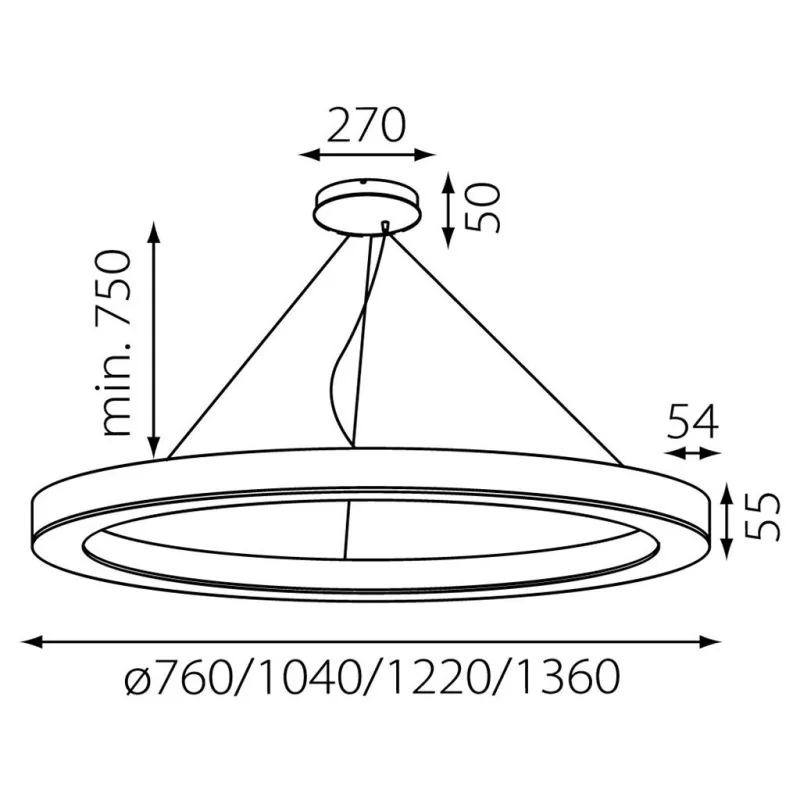 Sketch Halo with central suspension