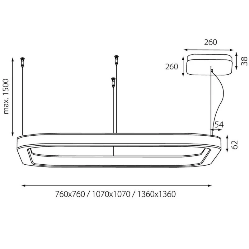 Sketch of Sqing with decentralised ceiling canopy