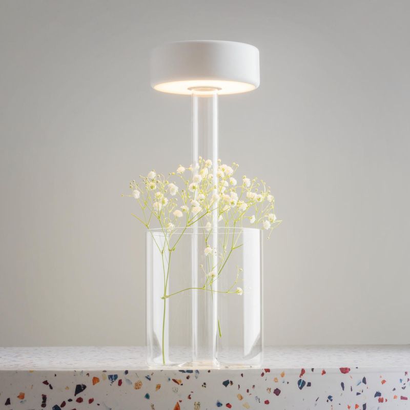 Preview: White battery lamp terrace glass Maytoni AI Collaboration