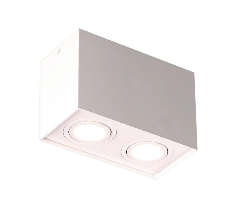 Maxlight Basic Square 2 ceiling spotlight 2 flame white