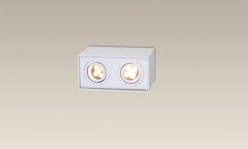 Maxlight Basic Square 2 ceiling spotlight 2 flame white