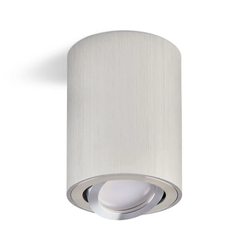 Round surface mounted ceiling spotlight OH36L tiltable silver