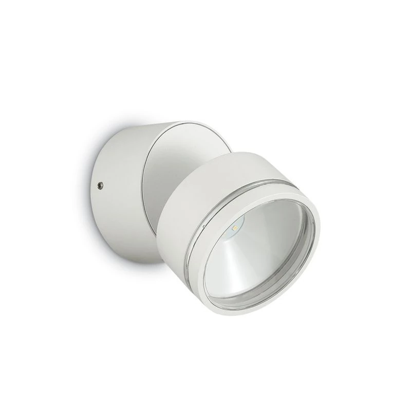 Runder LED Wand/Deckenstrahler Omega von Ideal Lux in weiß