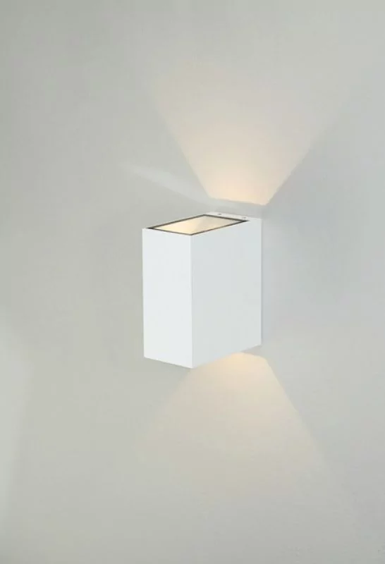 Square outdoor LED wall lamp Jupiter IP65 silver