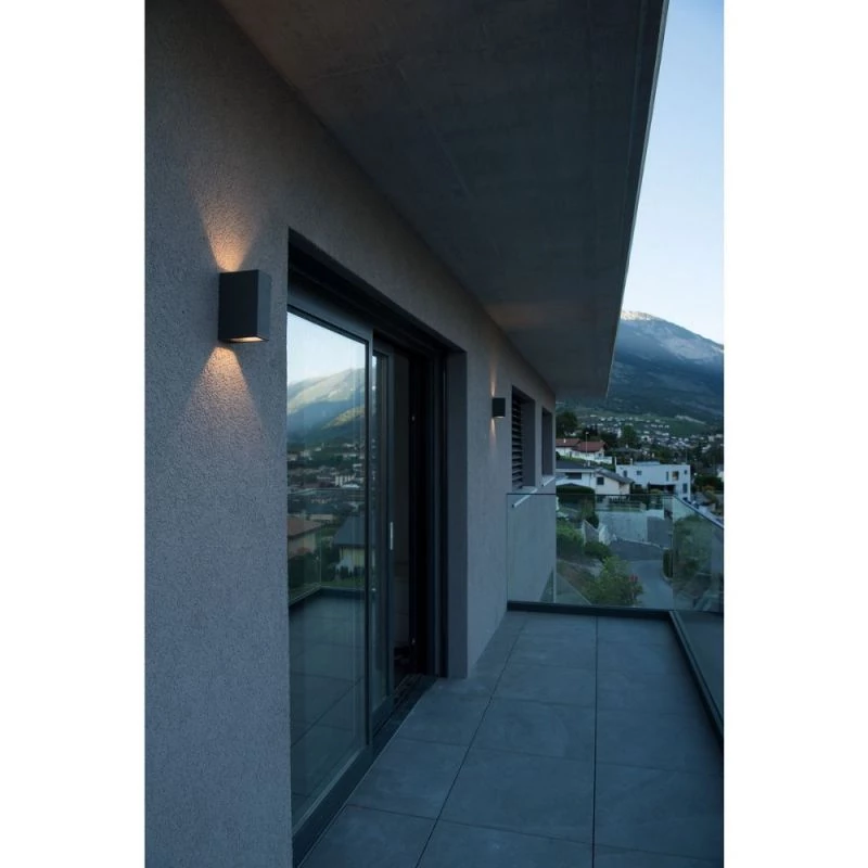Square outdoor light for balcony