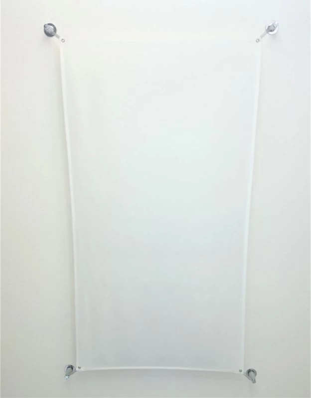 Ceiling light with white canvas 105x60cm