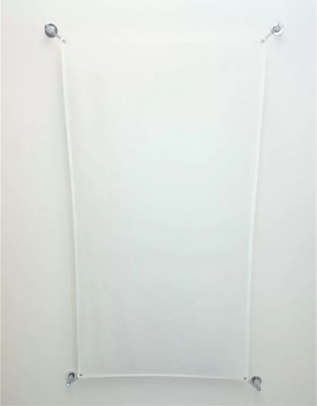 Ceiling light with white canvas 105x60cm