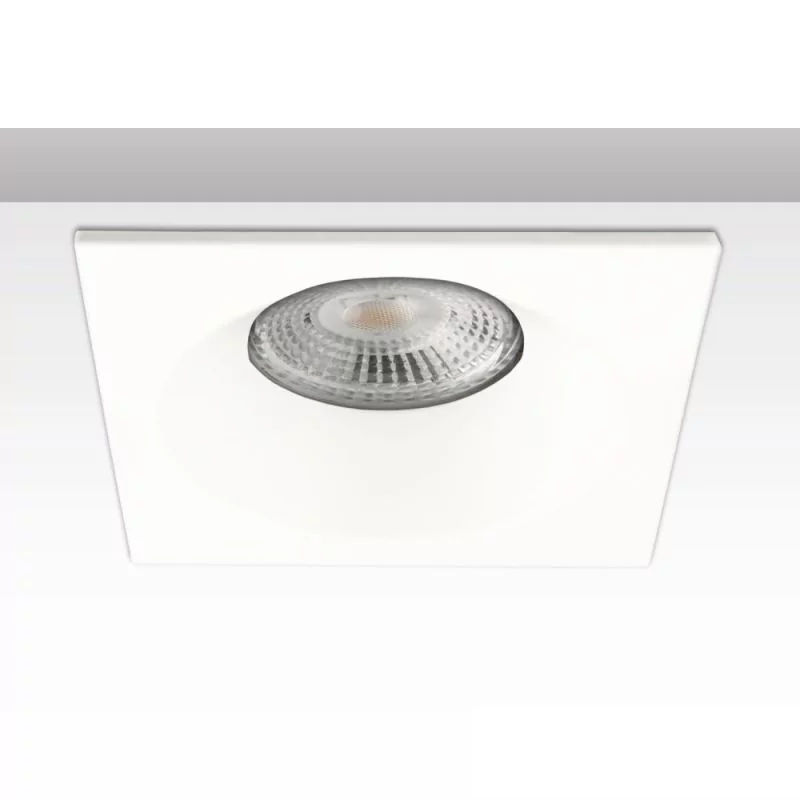 Recessed spotlight outdoor IP54 white square