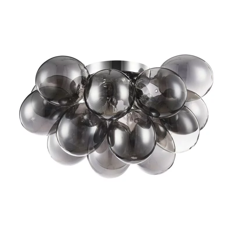 Maytoni Balbo ceiling light globe smoked glass 38cm