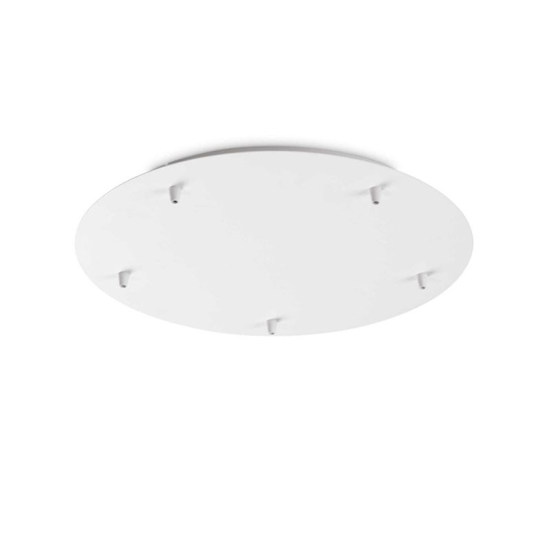 Round lamp canopy 5-fold in white