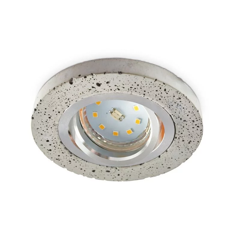 Bari downlight concrete round GU10 silver