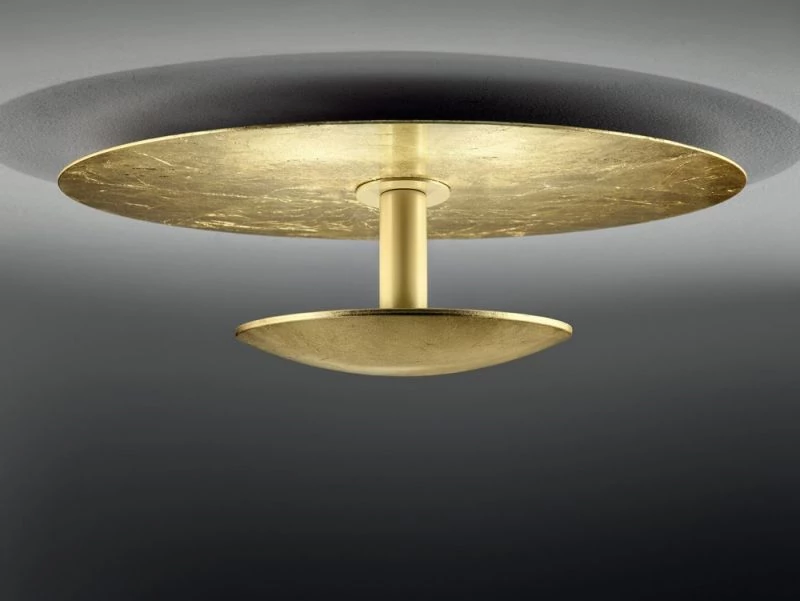 Runde LED Deckenleuchte Pianeta von Braga Ø:60cm in Blattgold