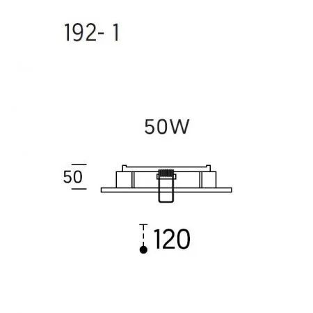 Onok 192 recessed spotlight white square