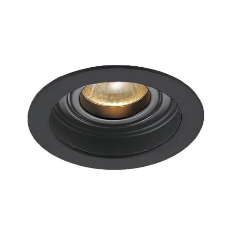 Recessed round recessed spotlight Sundi GU10 black