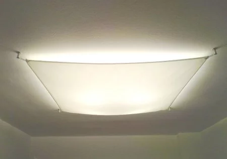 Segeltuch mit Spannset ohne Technik für Beleuchtung mit E27 Lampen