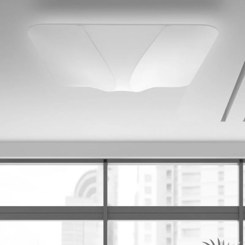 Mit Stretchstoff gespannte Deckenlampe Tanki