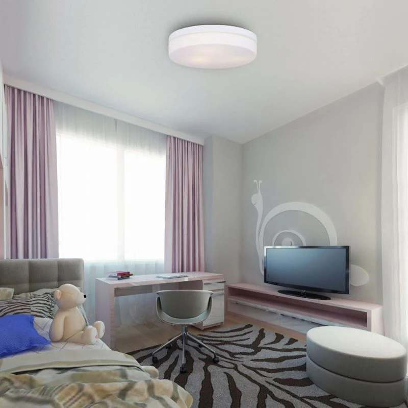 Runde Glas Deckenlampe passend für Wohnzimmer oder Kinderzimmer