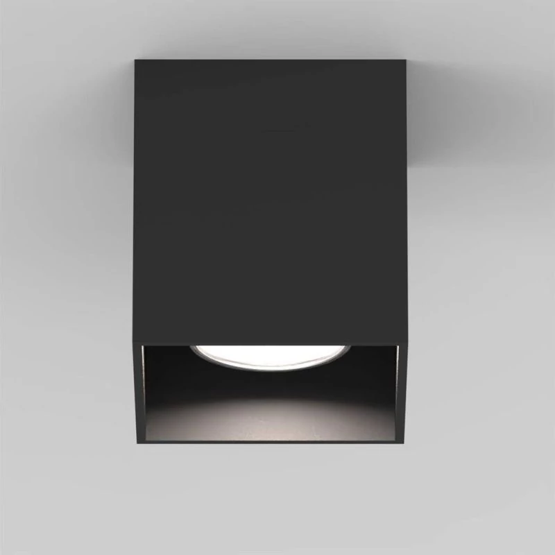 Cube ceiling lamp Spotlight 80E in black