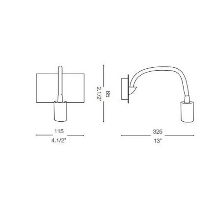 Ideal Lux Dynamo LED wall lamp bronze