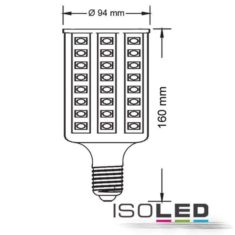 LED E27 Corn Leuchtmittel 20W kaltweiss Skizze