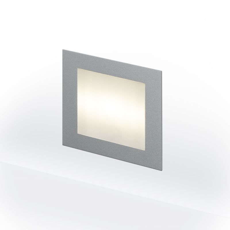 Square LED step lighting Wall 90 in silver-grey