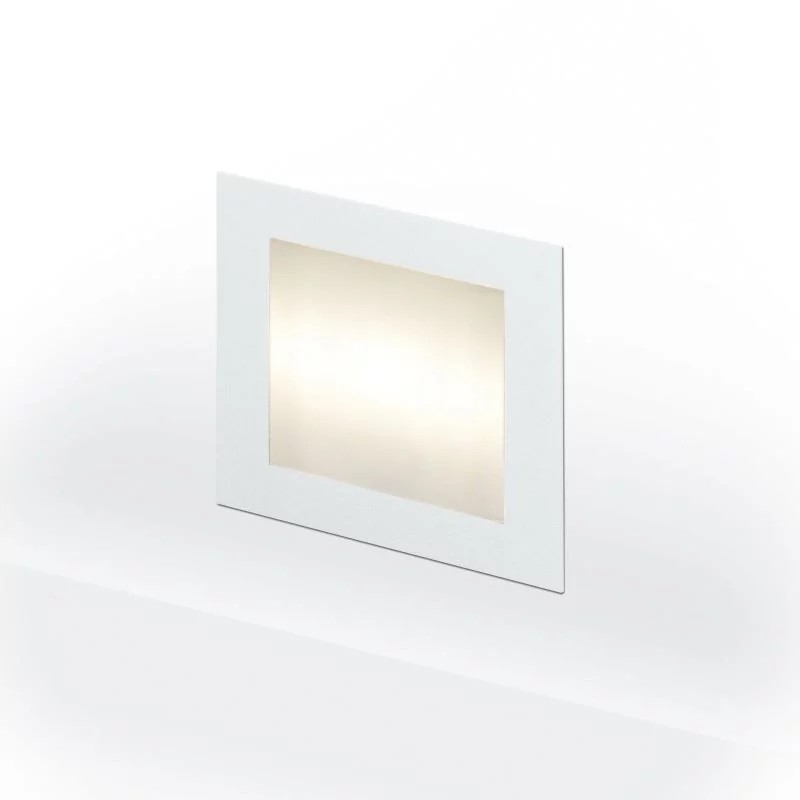 Planlicht glass LED recessed wall lam Wall 90 silver