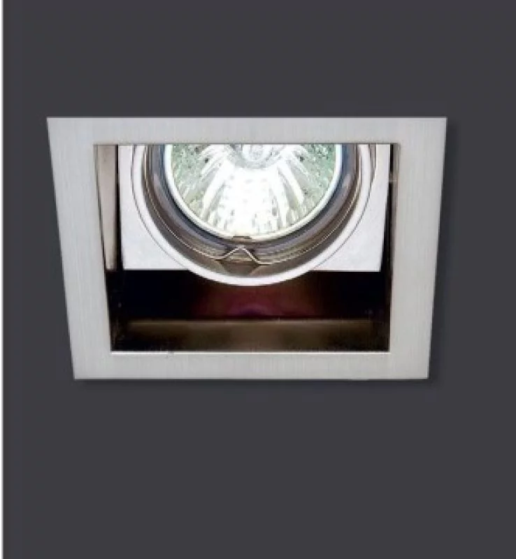 Square recessed spotlight Til nickel brushed