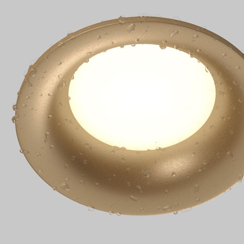 Recessed spotlight for the shower in white