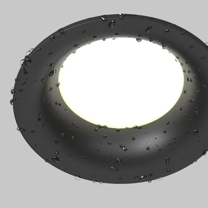 Recessed spotlight for the shower and wet areas