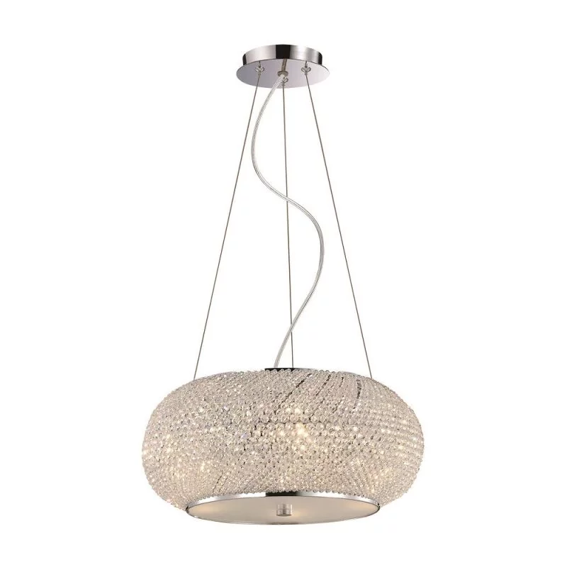 Ideal Lux Pasha Pendelleuchte Kristall Silber