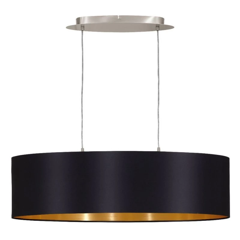 Dining table hanging lamp Maserlo black gold L:78cm