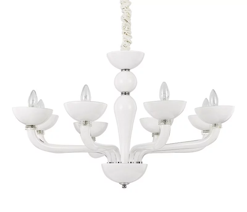 Ideal Lux Casanova chandelier glass white
