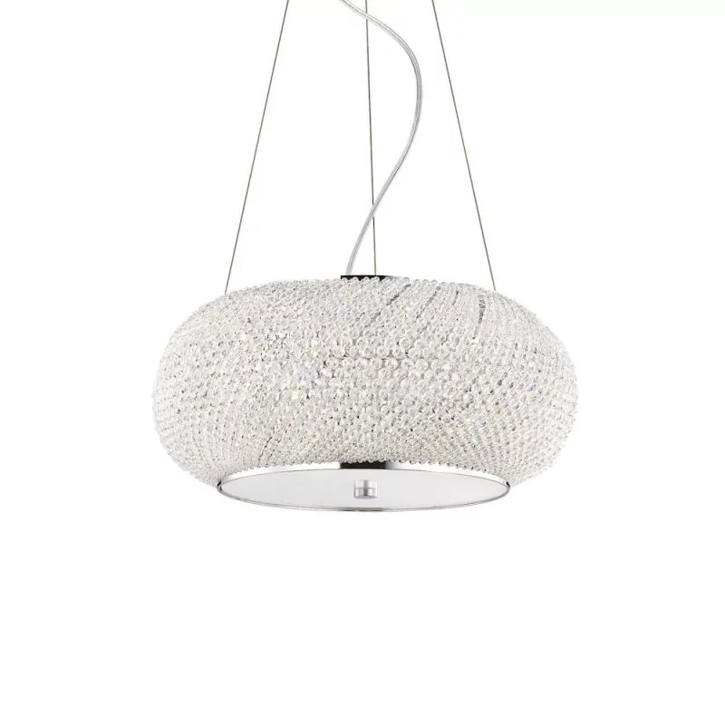 Round crystal hanging lamp Pasha: Ø 40cm