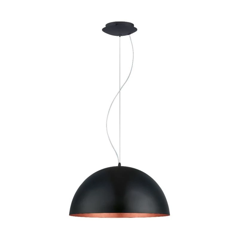 Globe hanging lamp Gaetano E27 black copper