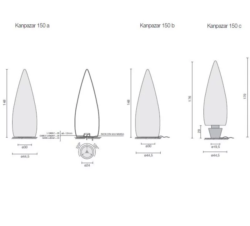 Kanpazar LED 150a Blux Skizze