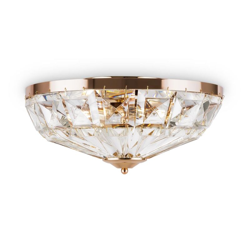 Beautiful crystal ceiling lamp in gold