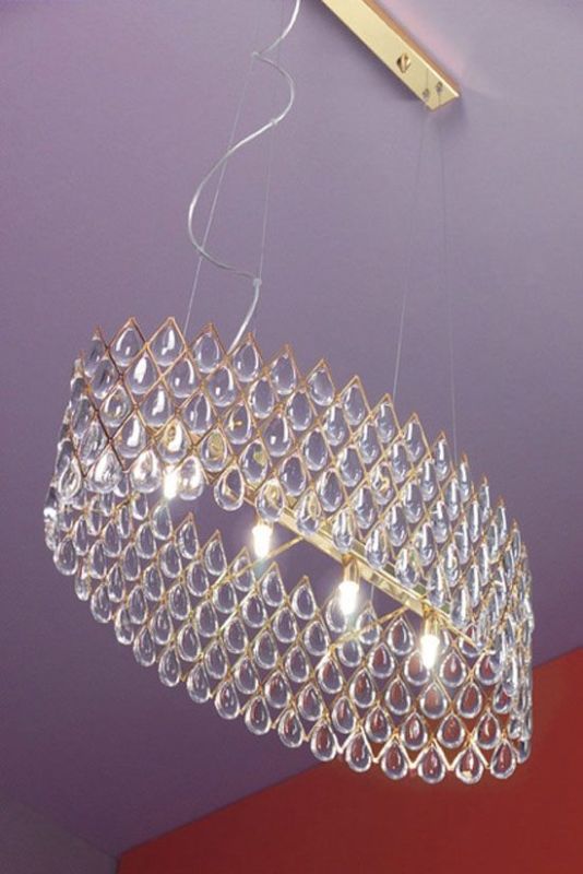 Ruggiu Bucintoro crystal pendant lamp gold