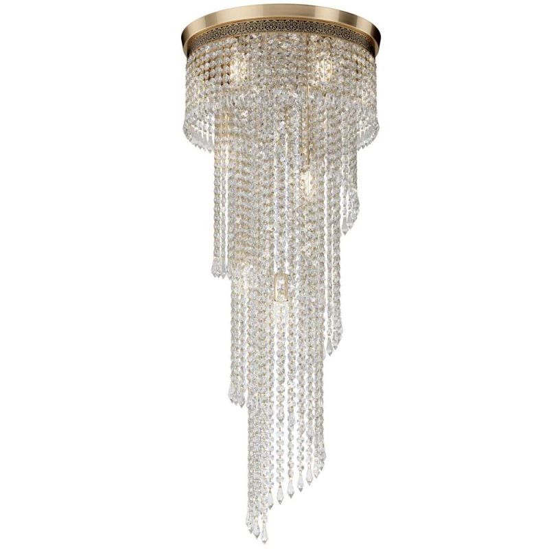 Maytoni Cascade crystal chandelier gold 100cm