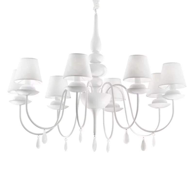 Ideal Lux Blanche chandelier antique SP8