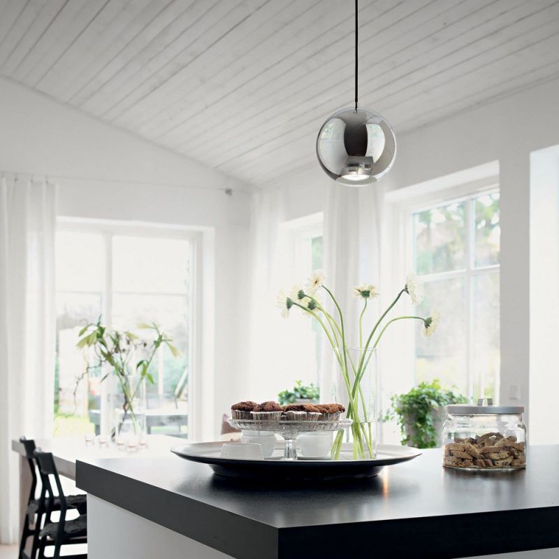 Ideal Lux Mr. Jack pendant lamp globe silver