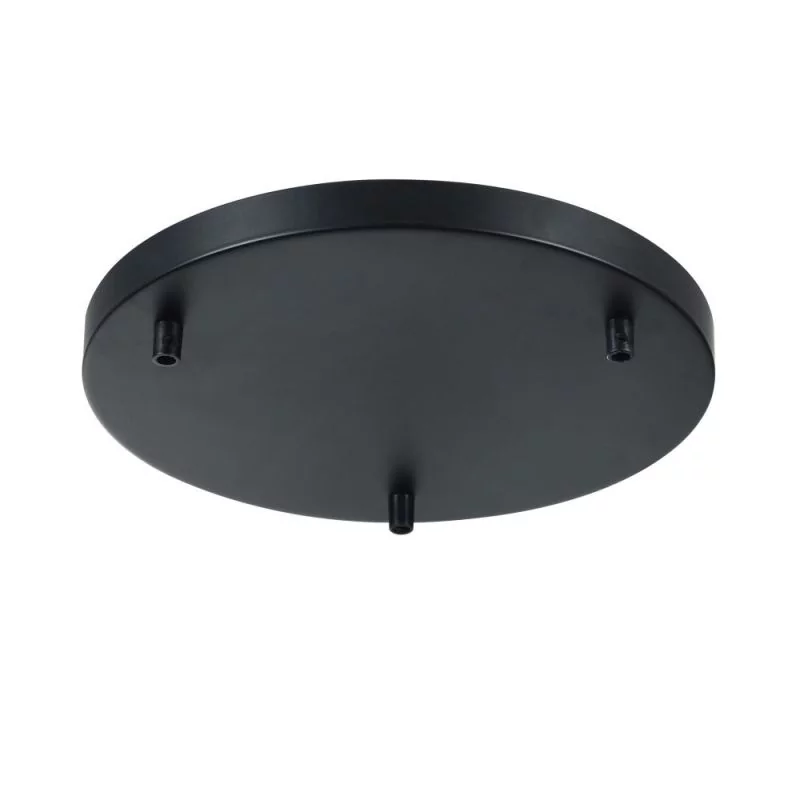 Round lamp suspension 3-fold in black