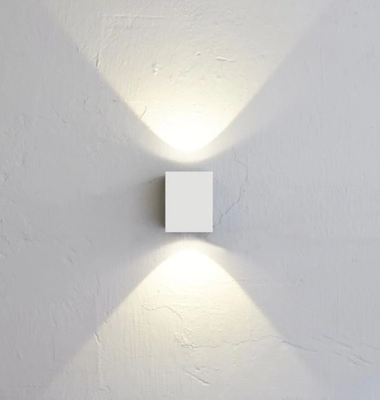 Square outdoor LED wall lamp Canto Kubi IP44 white