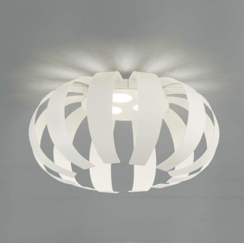 Runde LED Deckenleuchte Geo Braga PL50 in Weiß