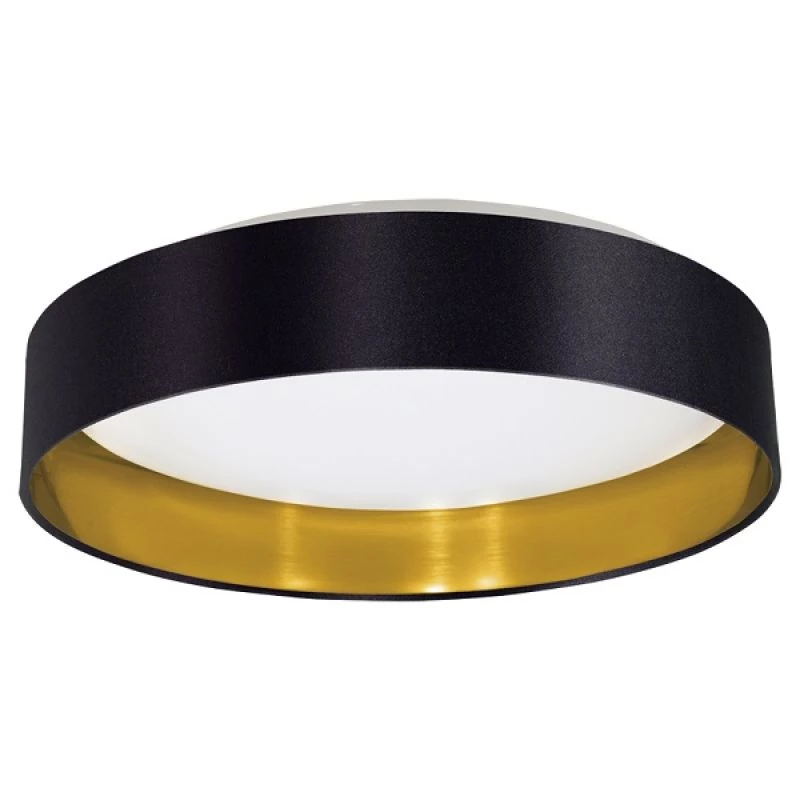 LED Deckenlampe Maserlo mit glänzenden Stoff in schwarz von Eglo