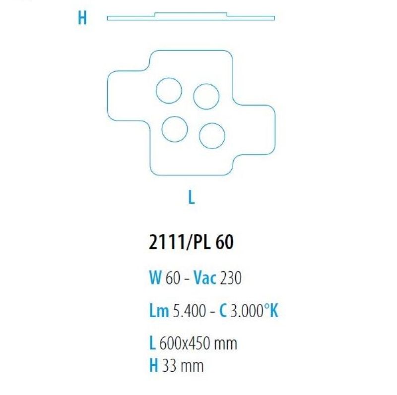 Braga modern LED ceiling lamp Puzzle PL60