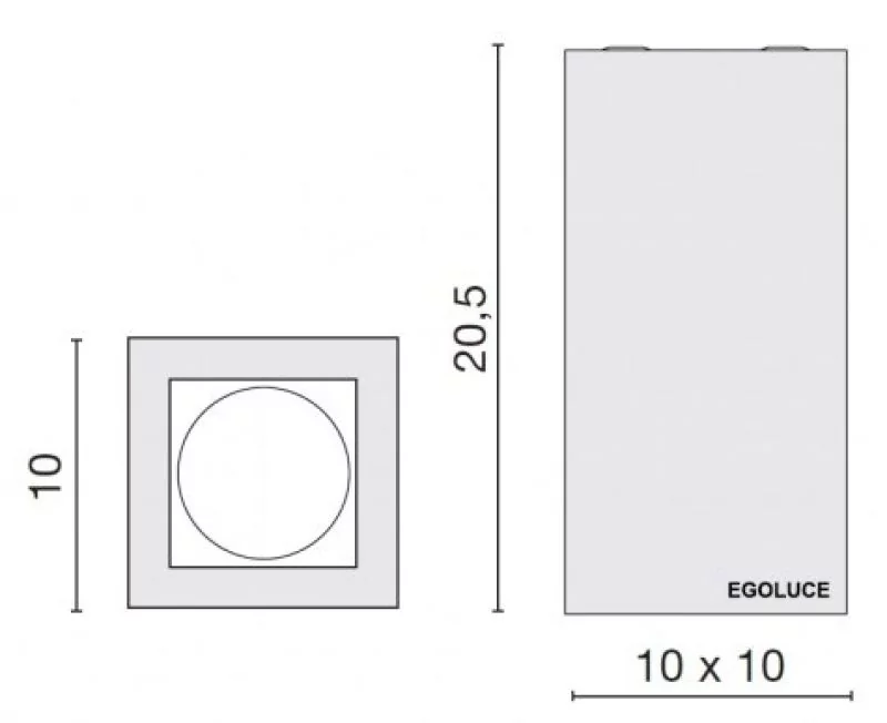 LED Deckenwürfel Alea Egoluce skizze