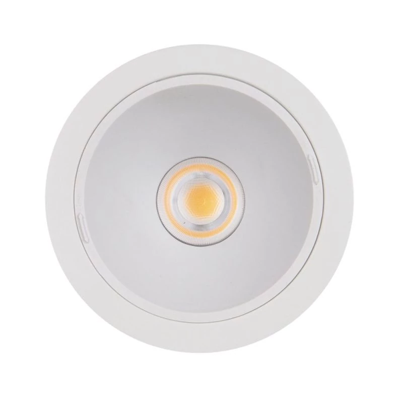 Runder LED Einbaustrahler außen Weiß + innen Weiß