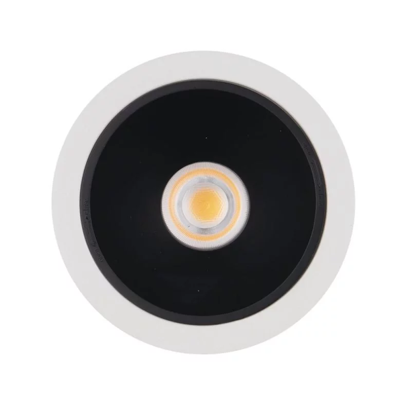 Round LED recessed spotlight outside white + inside black