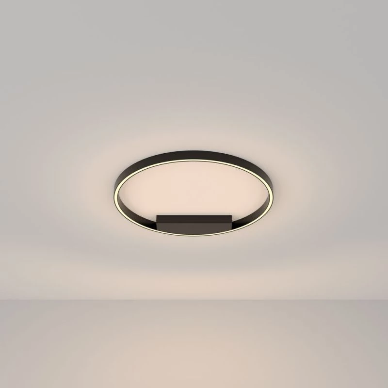 Schwarze LED Deckenlampe in Ringform Ø:60cm