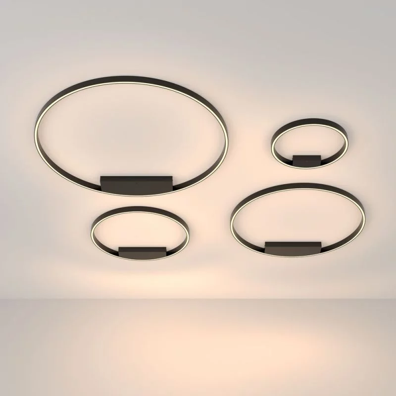 Ceiling lamps series Rim in black